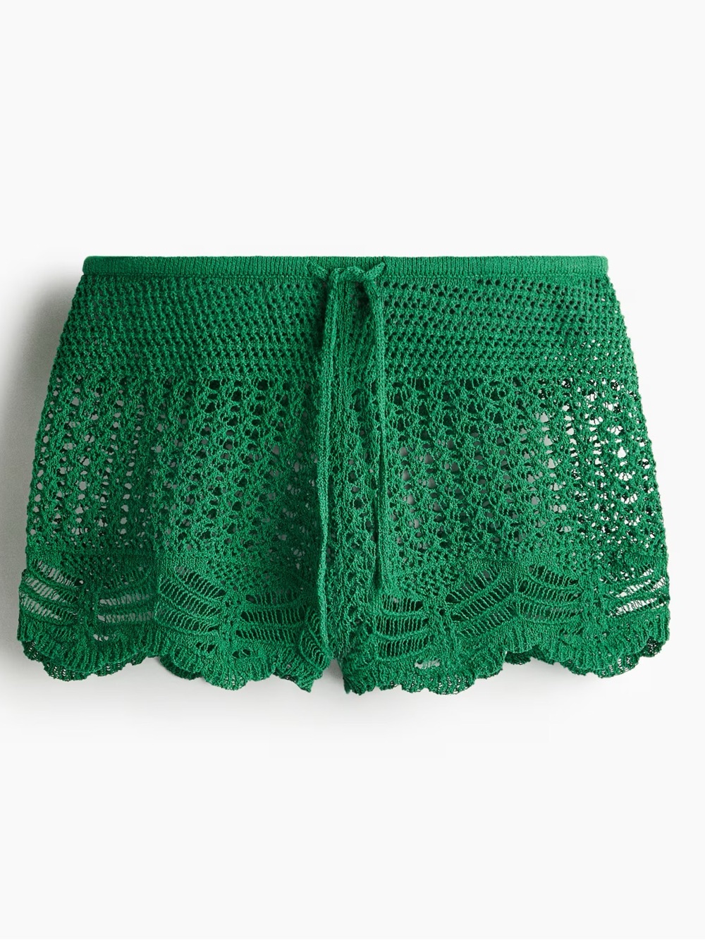 Brand New! H&M Green Crochet Lace Women's Beach Shorts Size M